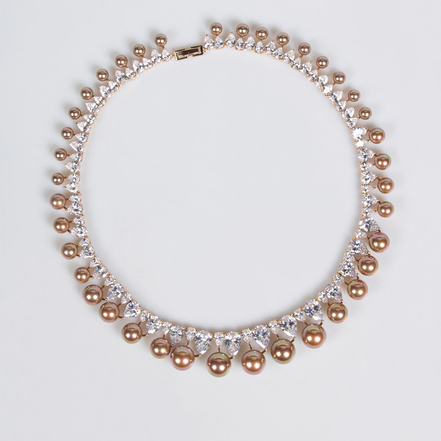 "Fountain of Light" Vintage Wedding Jewelry Set, Radiant Marquise Crystal V-Choker & Luxury Tear-Drop Prom Earring Duo LUNA-X162