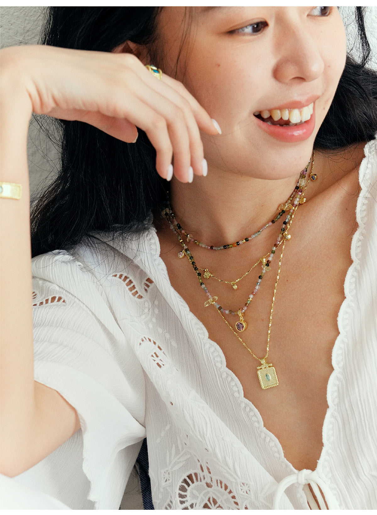 Nautical DIY Charm Necklace for Women, Chain Sold Separately with Adjustable Thin Chain. 6 Detachable Charms Available: Sailboat, Ship Wheel, Telescope & Teardrop Color Cubic Zirconia. Customizable Layering Ocean Travel Jewelry GiftLUNA-X280
