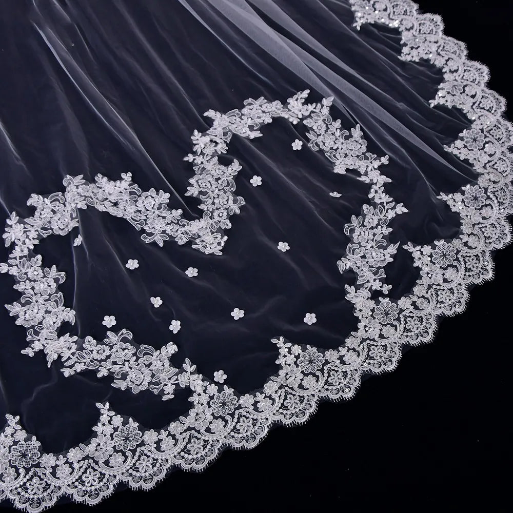 Macro photography highlighting intricate floral embroidery and small stitched flower petals inside the heart lace frame