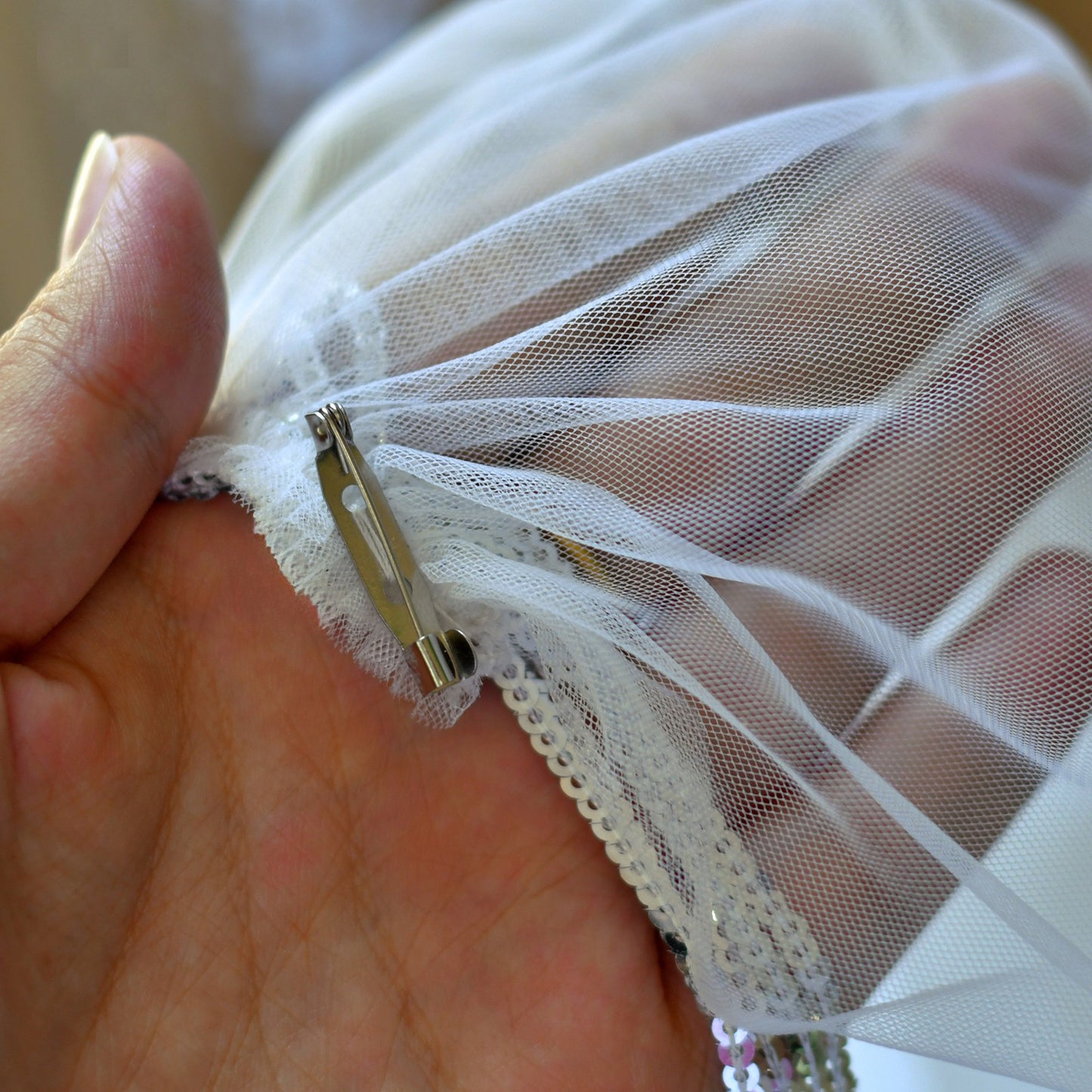Sparkly Sequin Tassel Bridal Cape Veil - 118 Inch Cathedral Length Wedding Cape Soft Tulle Cathedral Bridal Train Shawl LUNA-X232