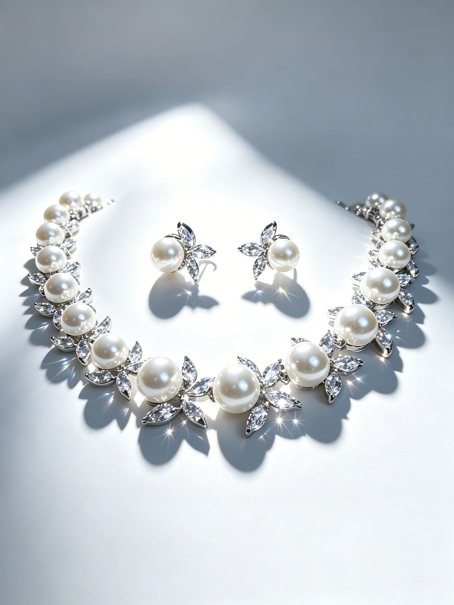 Vintage Sunburst Medallion Bridal Jewelry Set, Luxury Platinum Plated AAA Zircon Geometric Round Choker Necklace & Petite Stud Earrings Duo  LUNA-X154