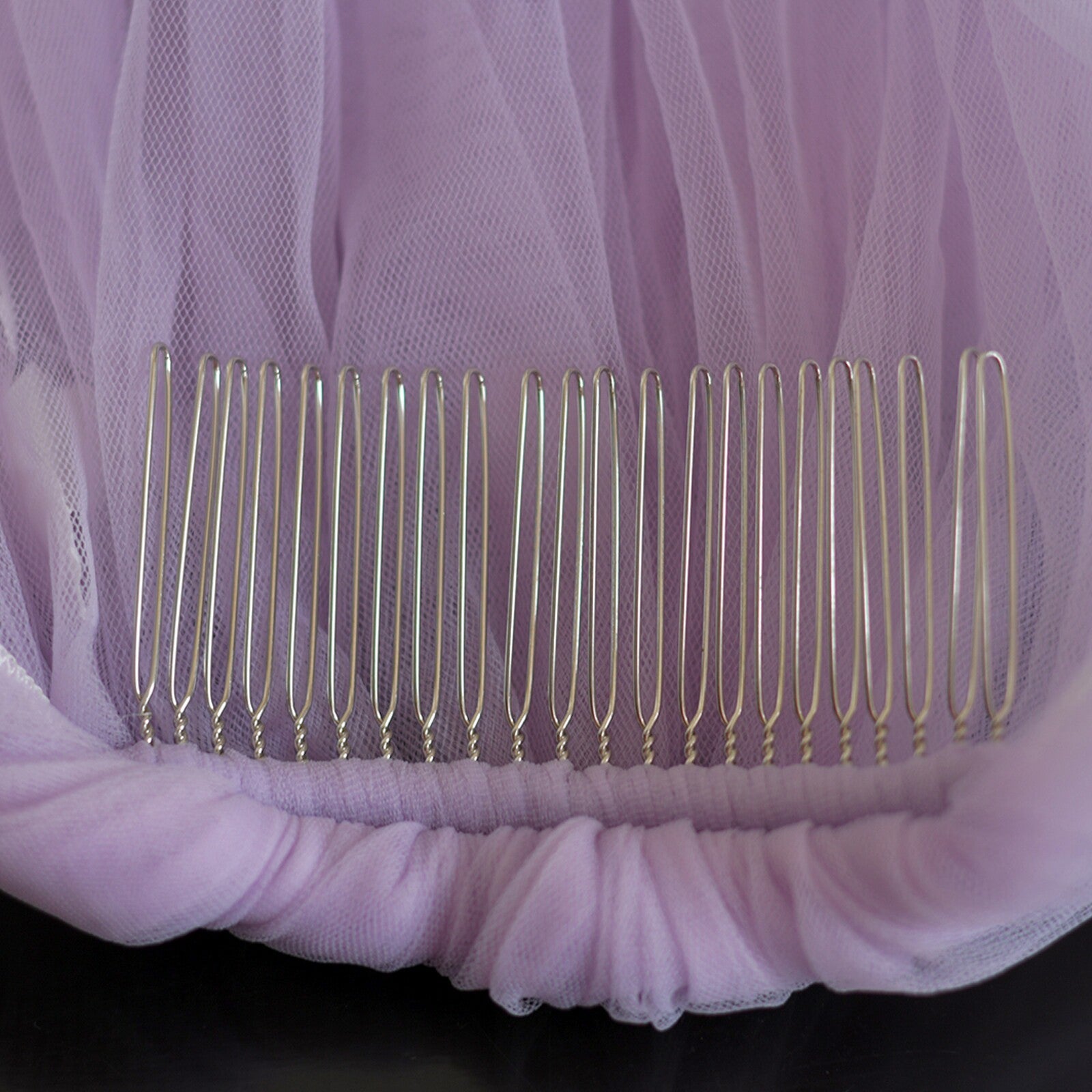 Romantic Lavender Purple Two-Tier Wedding Veil - 39
