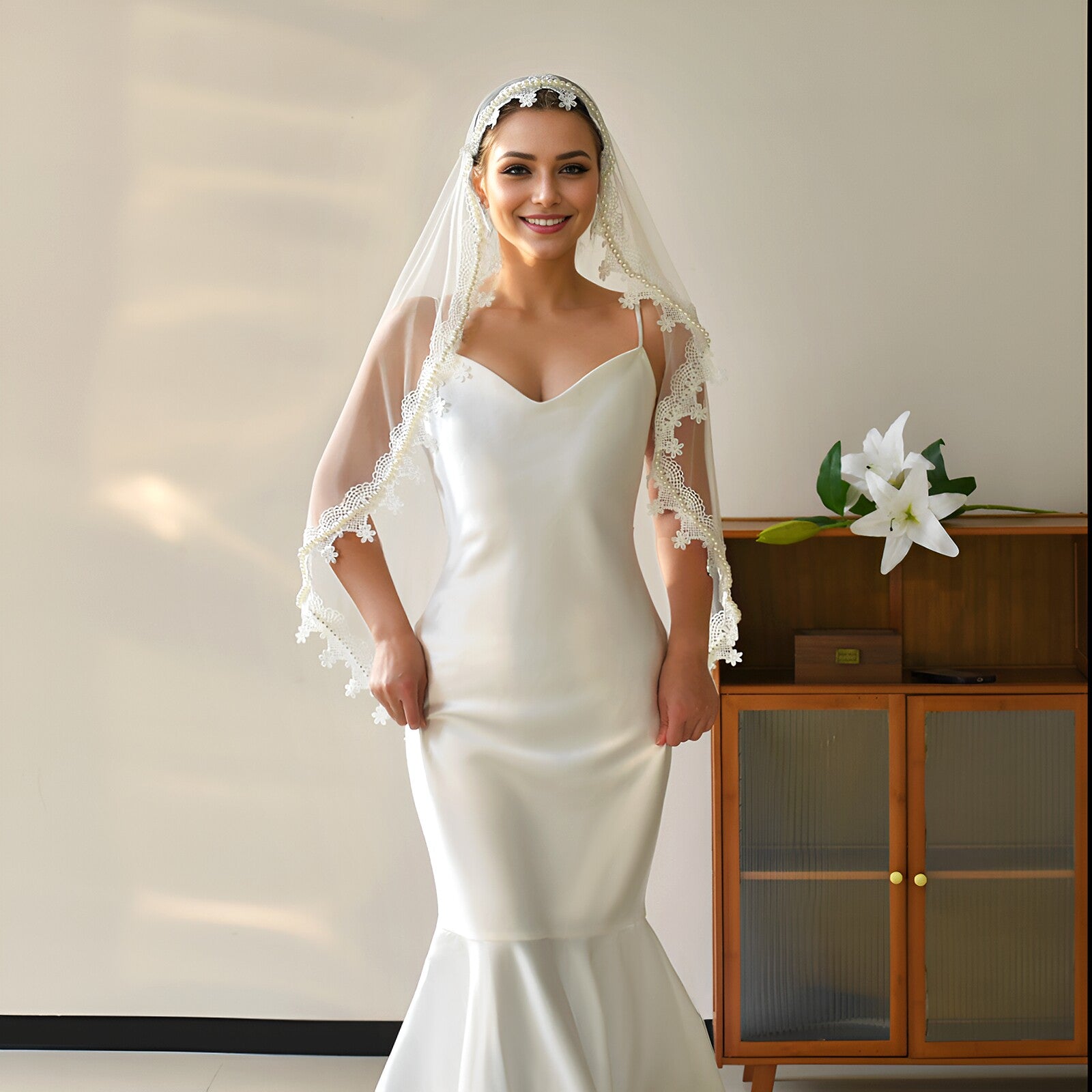 Vintage French Mantilla Wedding Veil 43