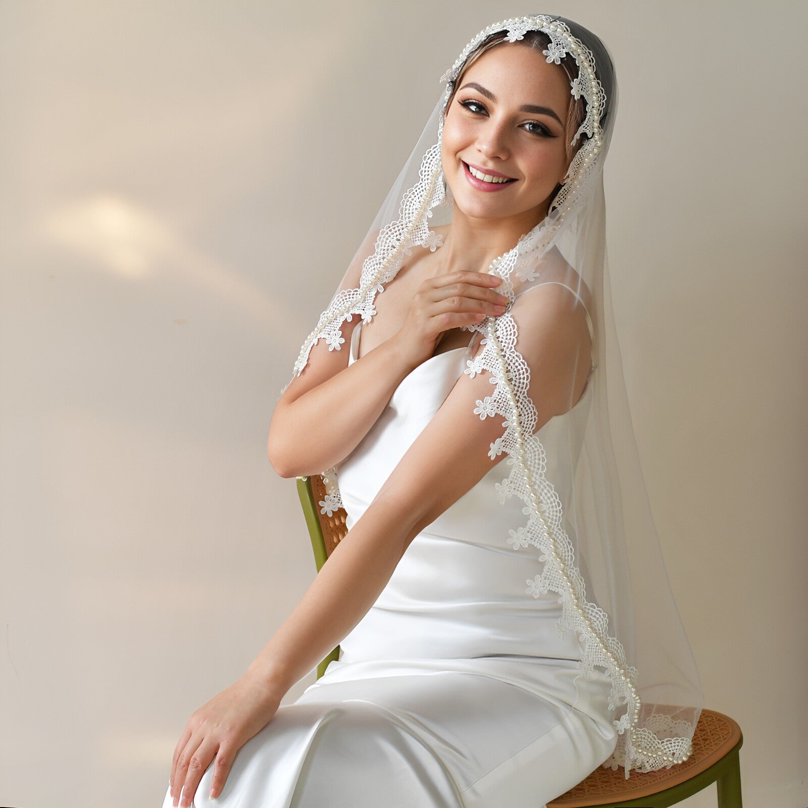 Vintage French Mantilla Wedding Veil 43