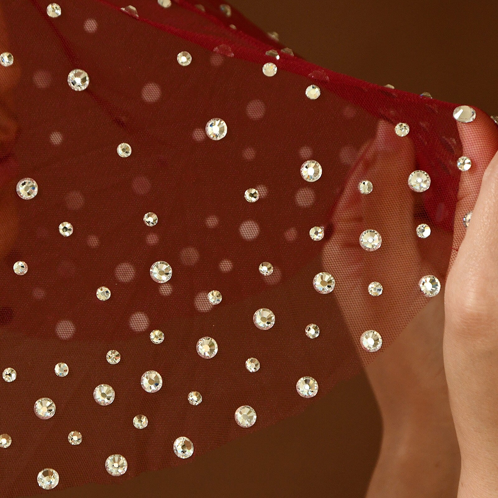 Romantic Red Birdcage Veil 17