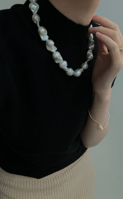 Baroque Freshwater Pearl Strand Necklace--532