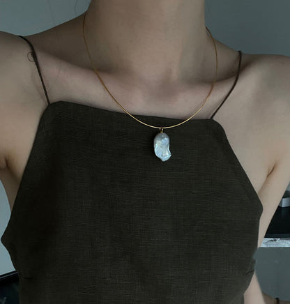 Baroque Freshwater Pearl Choker Necklace --490