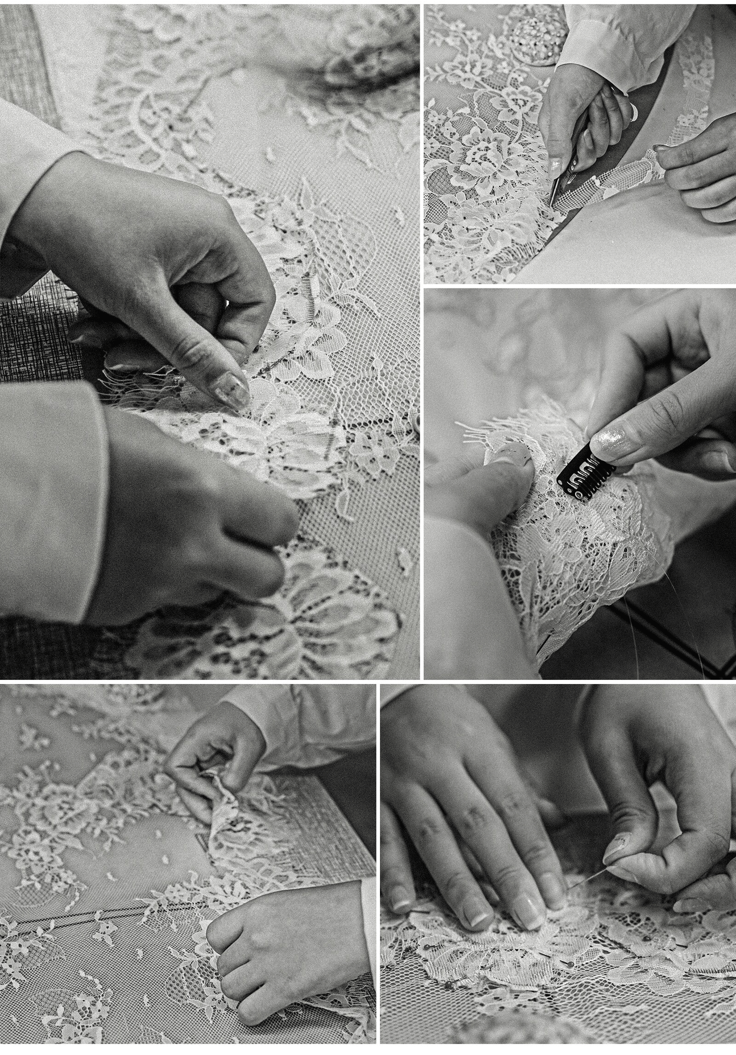 230cm French vintage full lace mantilla cathedral bridal veil with floral mesh pattern