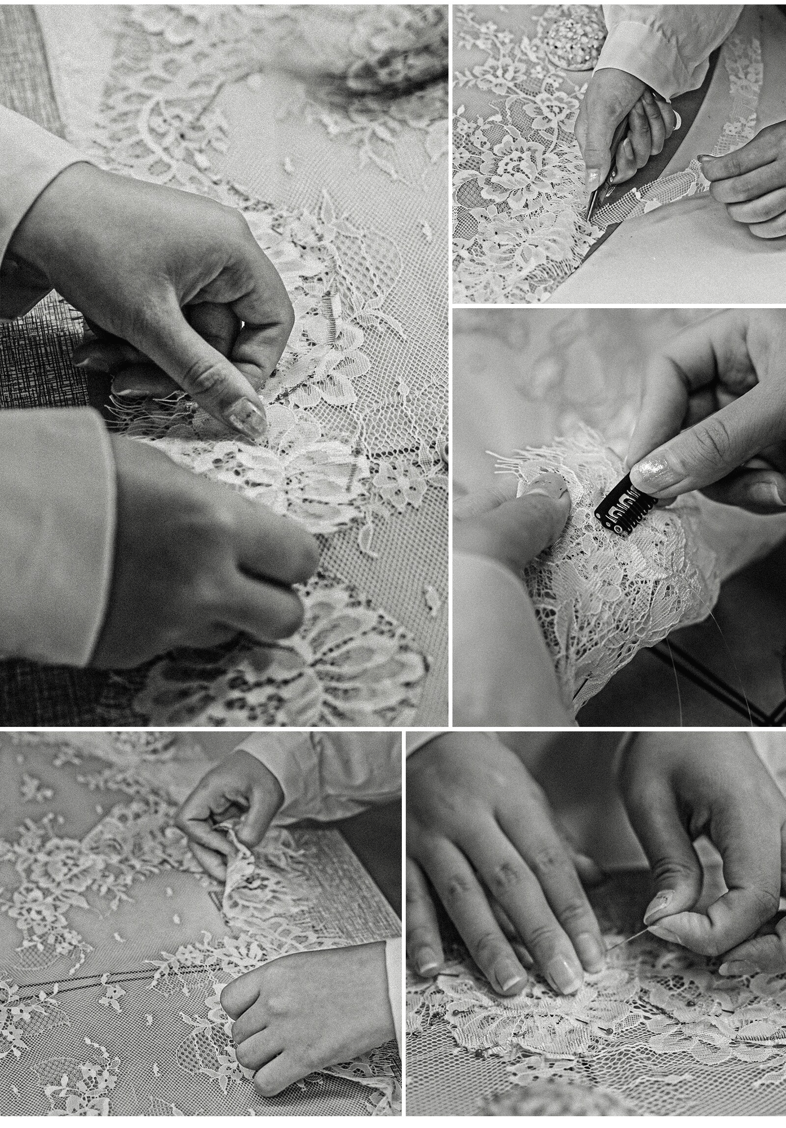 230cm French vintage full lace mantilla cathedral bridal veil with floral mesh pattern