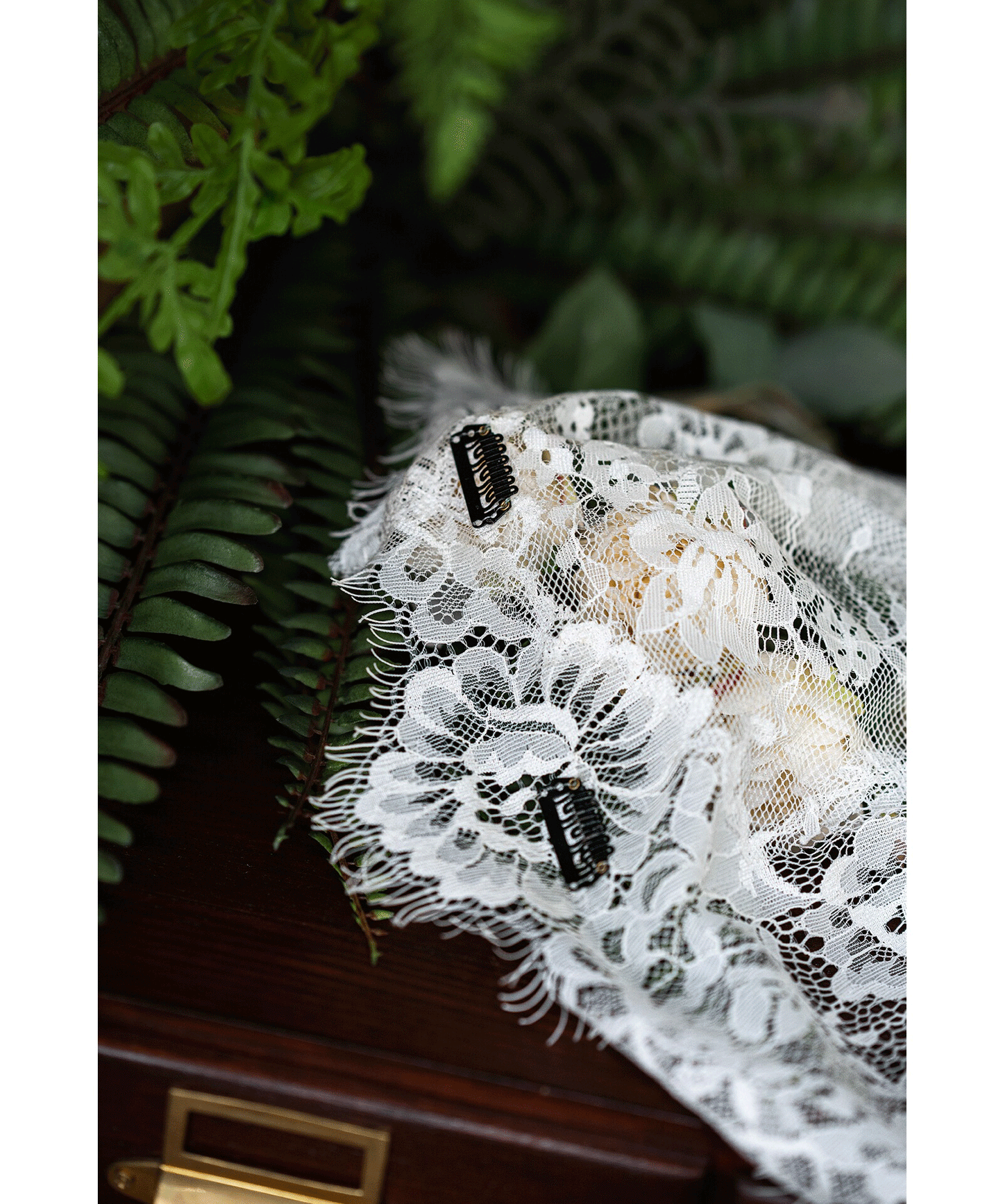 230cm French vintage full lace mantilla cathedral bridal veil with floral mesh pattern