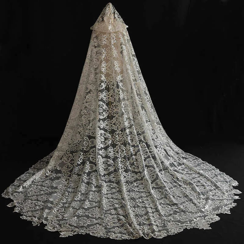 250cm cathedral train bridal cape