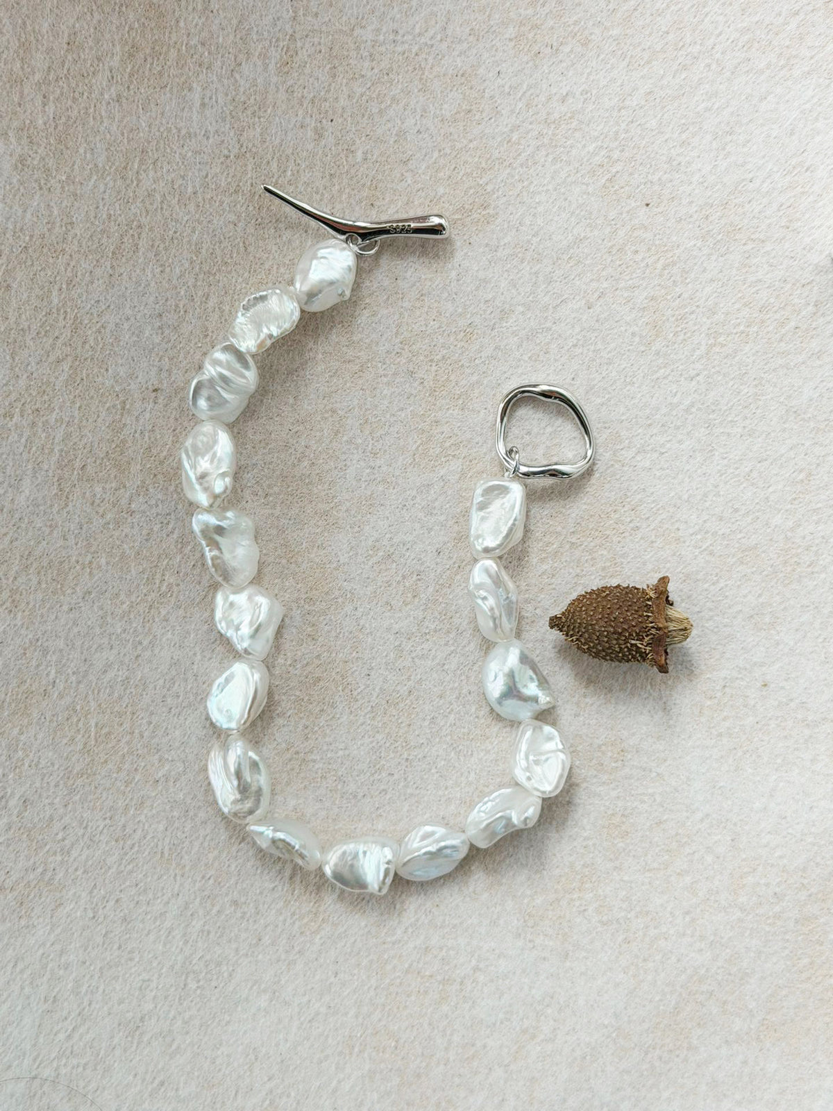 Irregular Freshwater Pearl Necklace--859