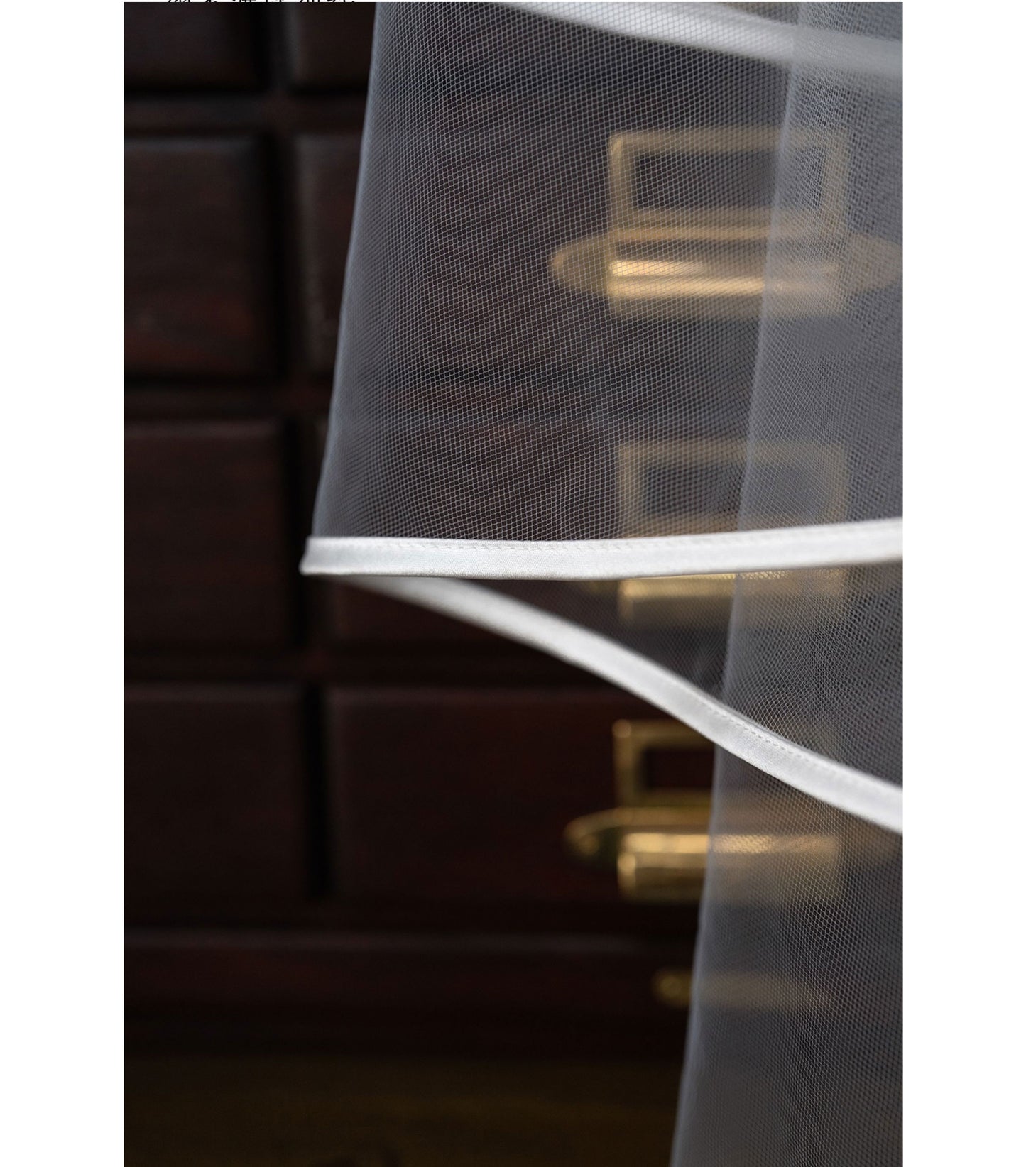 380cm royal cathedral length two tier bridal veil with blusher and ribbon horsehair edge trim